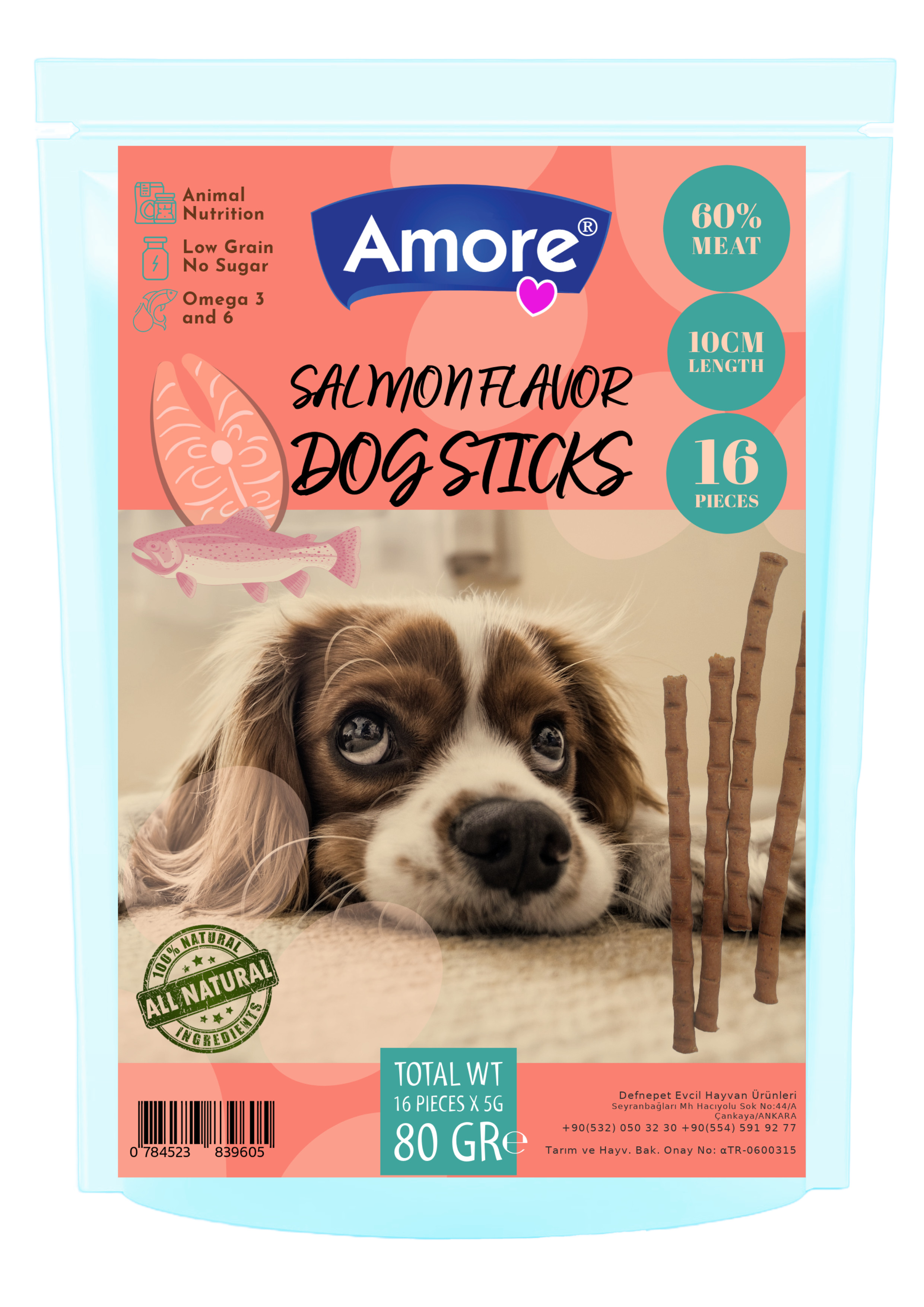 Avida Dog Salmon-16 Sticks